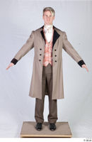  Photos Man in Historical Dress 34 19th century Historical clothing a poses grey suit whole body 0001.jpg